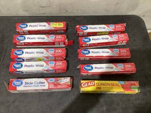 lot 641 image: LOT OF 10 Plastic Food Wrap