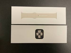 lot 34 image: Apple Watch SE (2nd Gen) GPS 40mm Smartwatch with Starlight Aluminum Case MXEF3LLA