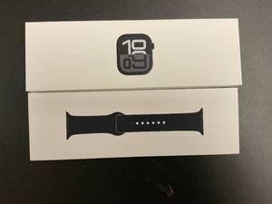 lot 35 image: Apple Watch Series 10 GPS 46mm Jet Black Aluminum Case MWWP3LWA