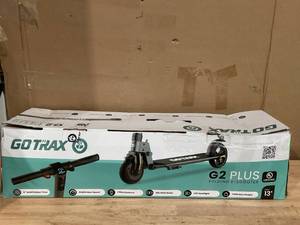 lot 377 image: GOTRAX G2Plus Foldable Electric Scooter for Adult Teens Age of 8 with 6 Tires, 200W 12mph, Gray