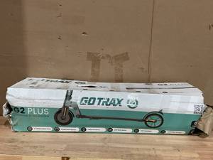 lot 382 image: GOTRAX G2Plus Foldable Electric Scooter for Adult Teens Age of 8 with 6 Tires, 200W 12mph, Gray