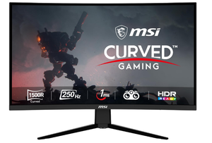 lot 67 image: MSI G32C4X, 31.5 Gaming Monitor, 1920 x 1080 (FHD) Curved Gaming Monitor, 1 ms, 250Hz, FreeSync, 1500R, HDMI