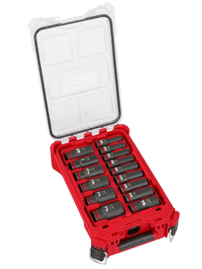 lot 78 image: 15PCS Milwaukee 49-66-6802, 12 Impact Duty Socket Wrench Packout Kit