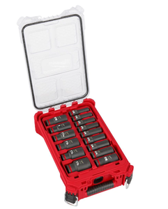 lot 79 image: 15PCS Milwaukee 49-66-6802, 12 Impact Duty Socket Wrench Packout Kit