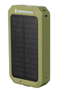 lot 133 image: Swiss Tech 20000 mAh Wireless Power Bank with Flashlight and Charging Pad, IP54 Weatherproof