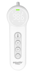 lot 271 image: LOT OF 2 Equate Bluetooth Dual-Function Infrared Thermometer, Forehead and Ear Mode