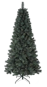 lot 497 image: 7 ft Non-Lit Artificial Stanford Spruce Christmas Tree with Stand, by Holiday Time