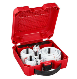 lot 534 image: 19PCS Milwaukee Hole Dozer Electricians Bi-Metal Hole Saw Set