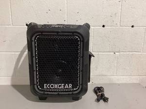 lot 555 image: ECOXGEAR EcoBoulder Ultra  121dB Loud Rugged Bluetooth 5.1 Speaker, IP67 Waterproof, Drop and dustproof with Party Lights
