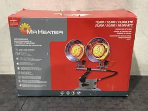 lot 709 image: QIOMALA Portable Propane Heater, 30000 BTU Tent Heater For Camping, Outdoor Buddy Gas Heaters, Propane Double Tank Top Heater With 3 Settings