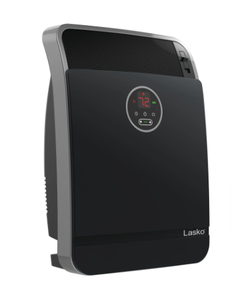lot 102 image: Lasko 18 1500W Whole Room Ceramic Console Space Heater with Remote, Black, CC18306