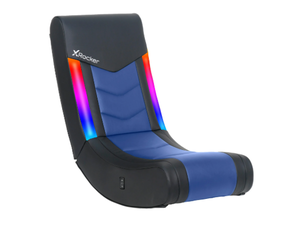 lot 226 image: X Rocker Solo Floor Rocker Gaming Chair with RGB Lighting, Blue