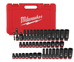 lot 301 image: Milwaukee SHOCKWAVE Impact Duty 38in.-Drive 6-Point Socket Set, 43 Pcs