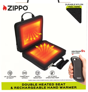 lot 383 image: Zippo Double Heated Seat and Rechargeable Hand Warmer