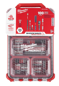 lot 401 image: Milwaukee Shockwave 100pcs Impact Driver Bit Set Packout