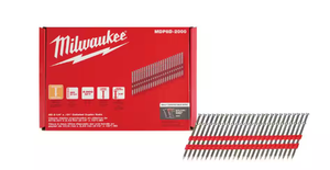 lot 203 image: Milwaukee 8D 2-14 in. x .131 in. Collated 21-Degree Duplex Nails M18 FUEL Duplex Nailer (2000-Count)