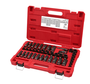 lot 306 image: Milwaukee SHOCKWAVE 38 Drive 43PC SAE & Metric 6 Point Impact Socket Set