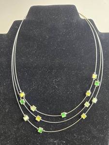 lot 34 image: Lia Sophia Necklace with Multicolor Stones and Necklace w a Filigree  - display not inc