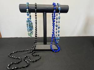 lot 144 image: Set of Beaded Necklaces in Various Styles and - display not inc