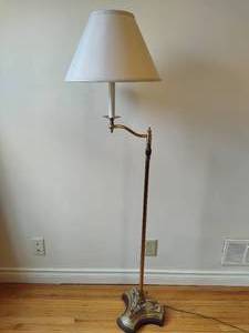 lot 2 image: Frederick Cooper Swing-Arm Floor Lamp