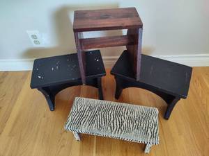 lot 34 image: Four Small Step Stools