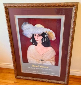 lot 36 image: Framed Print White Plumes by Henri Matisse