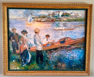 lot 3 image: Framed Print Oarsman of Chatou by Renoir
