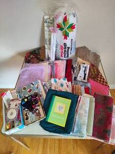 lot 81 image: Large Lot of Assorted Fabric & Sewing Supplies