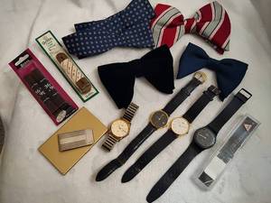 lot 112 image: Mens Fashion Watches & Bowties