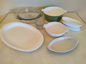 lot 73 image: Assorted Casserole Dishes, Serving Platter & More