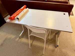 lot 219 image: Adjustable Drafting Table & Ikea Chair