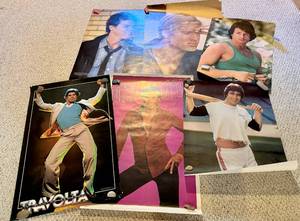 lot 215 image: Gen X Teen Idol Posters - John Travolta, Kevin Bacon, Sylvester Stallone...