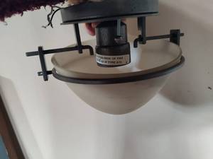 lot 247 image: Hubbardton Forge Stone Glass Ceiling Light
