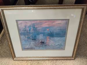 lot 254 image: Claude Monet Impression, Sunrise Painting