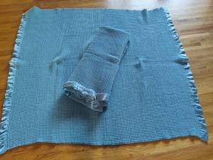 lot 264 image: Two Waffle Weave Faribault Mill Blankets