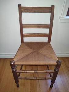 lot 273 image: Wood Ladder Back Chair