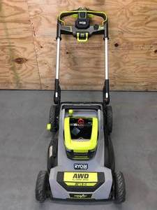 lot 2 image: Ryobi 21 40V All Wheel Drive Self Propelled Lawn Mower Model # RY401021 - Tool Only
