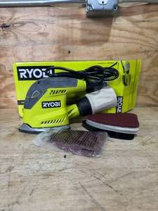 lot 60 image: RYOBI CFS1503GK 1.2 Amp Corded 5.5 in. Corner Cat Sander with Dust Bag - C59