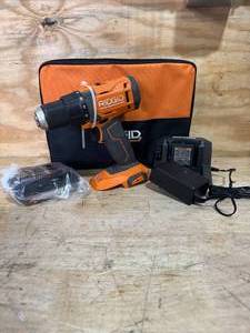 lot 67 image: RIDGID R860010K 18V Cordless 12 in. DrillDriver Kit - D99