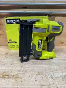 lot 83 image: RYOBI P321 16 RYOBI ONE 18V 18-Gauge Cordless AirStrike Brad Nailer (Tool Only) - C139