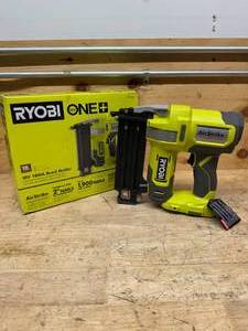 lot 88 image: RYOBI P321 ONE 18V 18-Gauge Cordless AirStrike Brad Nailer (Tool Only) - C129