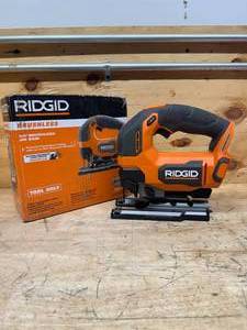 lot 92 image: RIDGID R86344B 18V Brushless Cordless Jig Saw (Tool Only) - C179