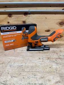 lot 93 image: RIDGID R86346B 18V SubCompact Brushless Cordless Barrel Grip Jig Saw (Tool Only) - B129