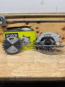lot 98 image: RYOBI CSB144LZK 15 Amp Corded 7-14 in. Circular Saw with EXACTLINE Laser Alignment System - C89