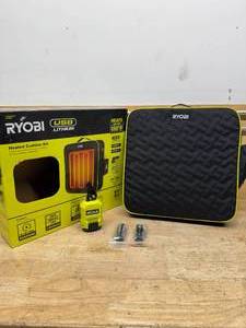 lot 99 image: RYOBI FVT51K USB Lithium Cordless Heated Cushion Kit with (2) 2.0 Ah Batteries and Charging Cable - B49
