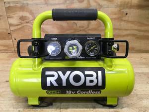lot 75 image: RYOBI ONE 1 Gal. 120 PSI Portable 18V Horizontal Air Compressor Model # P739 - Tool Only