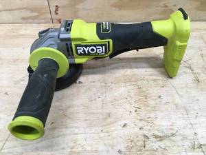 lot 76 image: RYOBI ONE HP 18V Brushless Cordless 4-12 in. Angle Grinder Model # PBLAG01 - Tool Only
