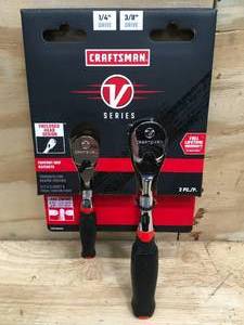 lot 109 image: Craftsman V Series 14 and 38 Drive Comfort Grip Ratchets Model # CMMT86502V 03122512