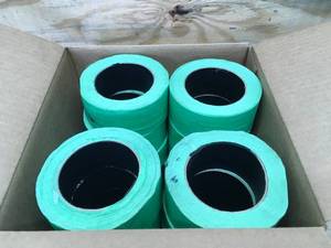 lot 111 image: Box of 24 - Rolls of Green Masking Tape