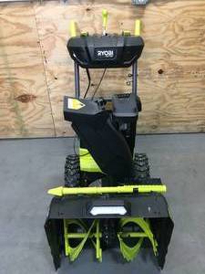 lot 119 image: Non-Working RYOBI 40V HP Brushless Whisper Series 22 2-Stage Cordless Electric Self-Propelled Snow Blower Model # RY408015 - Tool Only